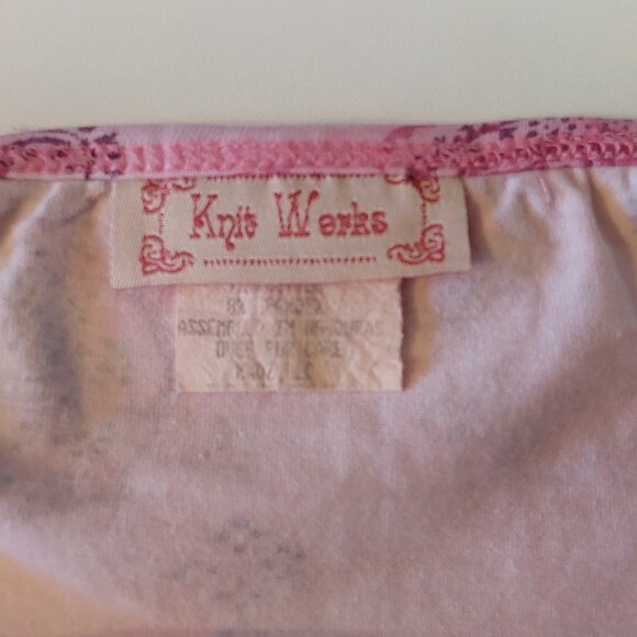 Knit Werks Vintage Pink Halter Top Girl's Size 10/12 - Picture 3 of 6